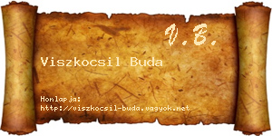 Viszkocsil Buda névjegykártya